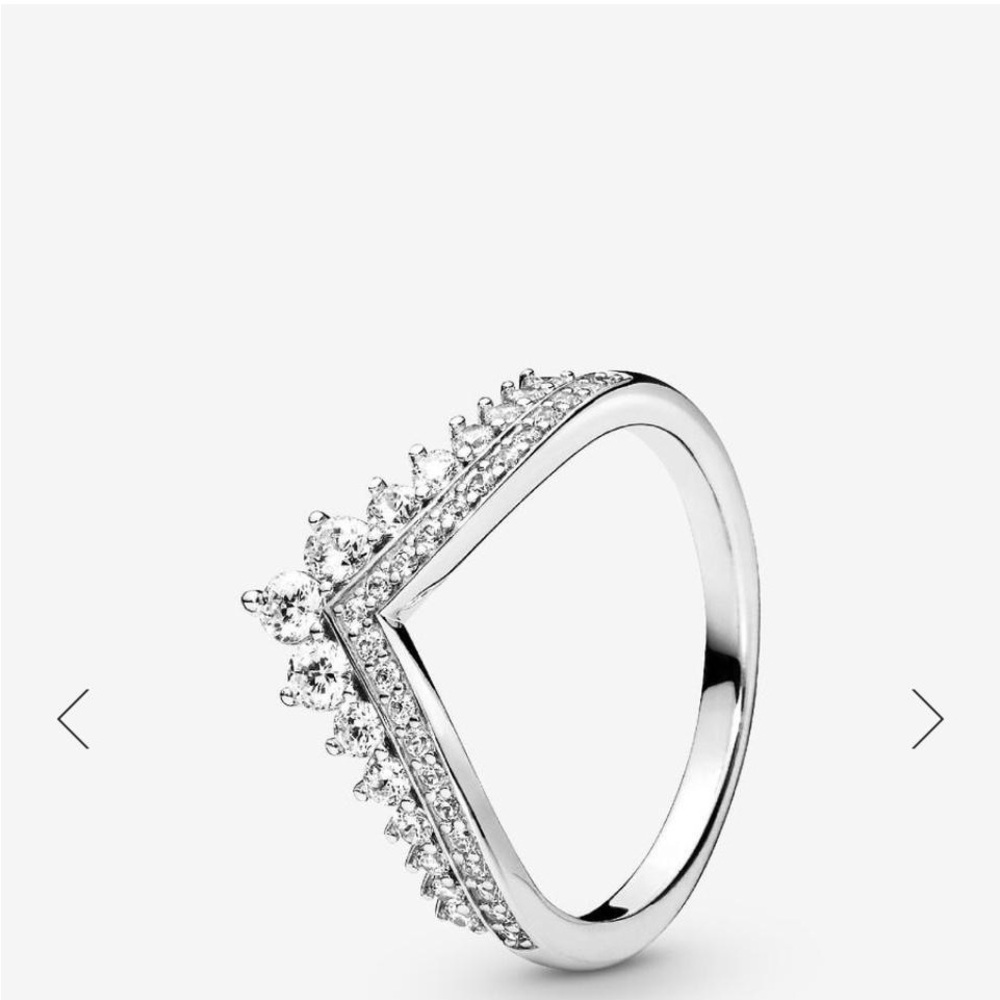 Pandora Silver Ring with Crystal Accents